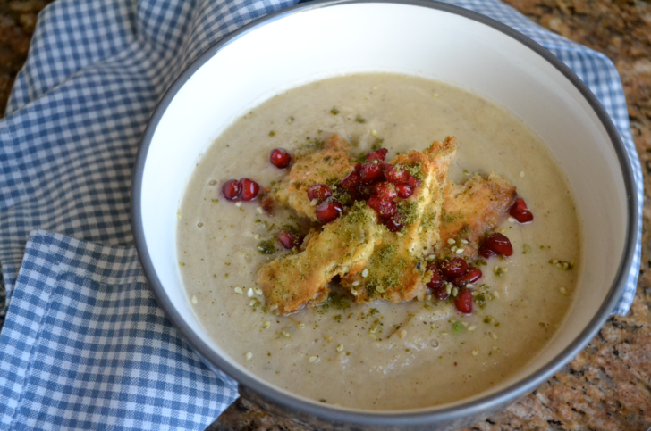 Roast Cauliflower Soup with Pomegranate and Za'atar