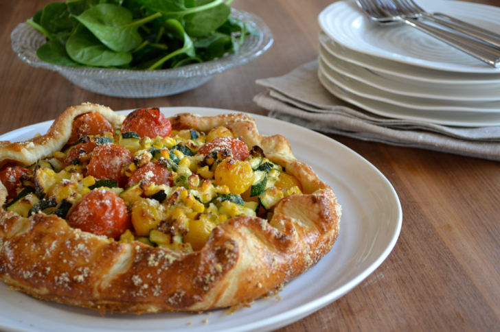 Tomato, Courgette & Corn Galette