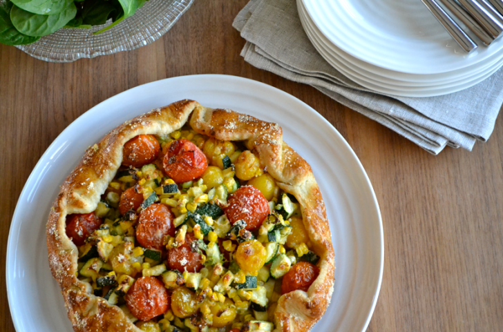 Tomato, Courgette & Corn Galette