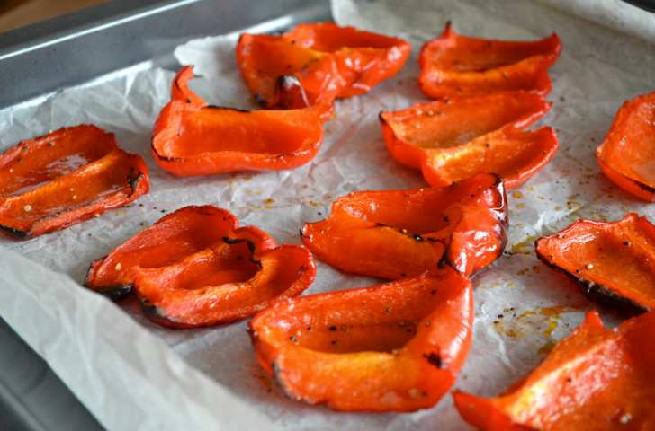 Meatballs in a roasted pepper & tomato sauce