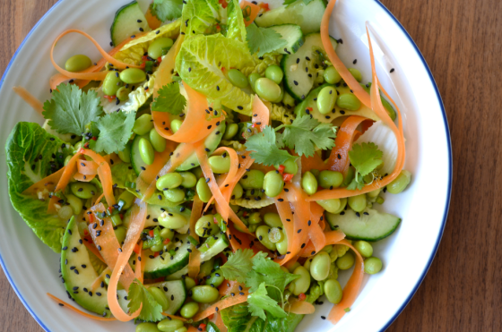 Asian Salad with Avocado, Carrot & Edamame