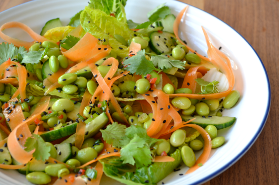 Asian Salad with Avocado, Carrot & Edamame
