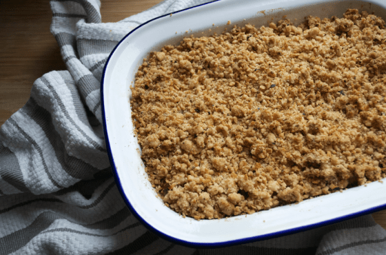 Apple, Pear and Hazelnut Crumble